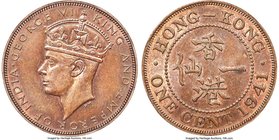 British Colony. George VI Cent 1941 MS64 Brown PCGS, KM24. A legendary 20th century issue for Hong Kong, and presently unsurpassed in grade at either ...