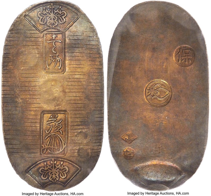 Tempo gold Koban (Ryo) ND (1837-1858) AU50 PCGS, Edo mint, KM-C22b, JNDA 09-21, ...