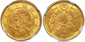 Meiji gold 2 Yen Year 3 (1870) MS64 NGC, Osaka mint, KM-Y10, JNDA 01-4. A sharp and richly honeyed one-year type that is made exceptionally desirable ...
