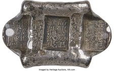 Qing Dynasty. Yunnan Sanchuo Jieding ("Three-Stamp Remittance") "Packsaddle" Sycee of 5 Taels ND (19th-20th Century) Certified XF45 by Gong Bo Grading...