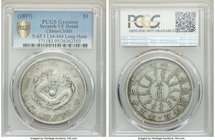 Chihli. Kuang-hsü Dollar Year 23 (1897) VF Details (Scratched) PCGS, KM-Y65.1, L&M-444. Long horn dragon variety. A difficult type that comes almost u...
