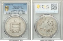 Yunnan. Republic Tael ND (1943-1944) XF45 PCGS, Hanoi mint, KM-X2 (French Indo-China), Kann-940, L&M-433, Lec-324. A popular relic of the opium trade ...