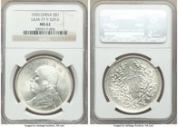 Republic Yuan Shih-kai Dollar Year 9 (1920) MS62 NGC, KM-Y329.6, L&M-77. Radiant, with full argent luster that cartwheels over the surfaces. 

HID09...