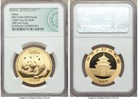 People's Republic gold Panda 500 Yuan (1 oz) 2009 NGC, KM1872. AGW 0.9990 oz. Certified without grade assigned. Brilliant Uncirculated. 

HID0980124...
