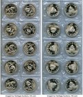 People's Republic 40-Piece Group of Uncertified silver Panda 10 Yuan 1989-1992 UNC, the lot contains 10 x 10 Yuan of each date: 1989, 1990, 1991, 1992...
