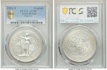Edward VII Trade Dollar 1904/3-B AU55 PCGS, Bombay mint, KM-T5, Prid-16. Lightly handled with notably satin texture around the devices and strong evid...