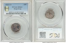 British Colony. Victoria 10 Cents 1863/33 MS62 PCGS, KM6.1. A scarce overdate issue displaying glassy fields and metallic obverse tone.

HID09801242...