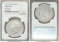 British Colony. Victoria Dollar 1867 XF Details (Cleaned) NGC, KM10. A desirable type that can prove quite elusive in higher grades. 

HID0980124201...