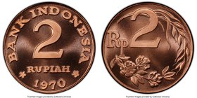Republic Pattern 2 Rupiah 1970 SP67 Red PCGS, KM-Pn6. A pulsating piece that leaves utterly little wanting.

HID09801242017