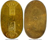 Manen gold Koban (Ryo) ND (1860-1867) AU53 PCGS, Edo mint, KM-C22d, JNDA 09-23, Hartill-8.26 (ER). 21x35mm. An appealing piece bound in its assigned g...