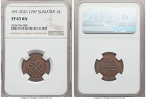 Sumatra. United East India Company copper Proof Keping AH 1202 (1787) PR65 Brown NGC, KM257.1, Scholten-957. Struck with consistent sharpness, yieldin...