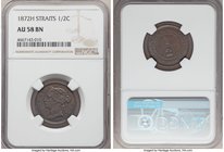 British Colony. Victoria 1/2 Cent 1872-H AU58 Brown NGC, Heaton mint, KM8. A better state of preservation for the issue, bold in all of its facets wit...