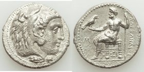 MACEDONIAN KINGDOM. Alexander III the Great (336-323 BC). AR tetradrachm (27mm, 16.62 gm, 12h). XF, porosity. Early posthumous issue of Sidon, dated C...