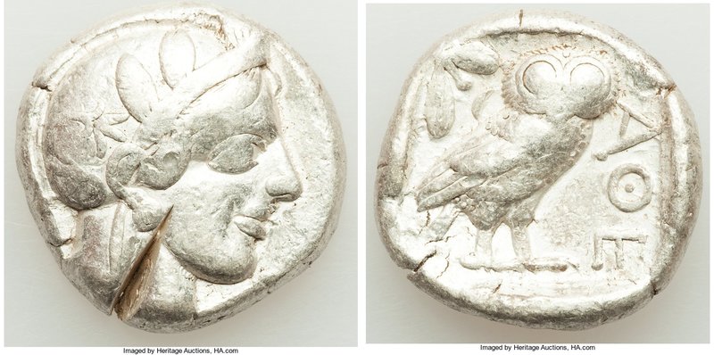 ATTICA. Athens. Ca. 440-404 BC. AR tetradrachm (24mm, 17.13 gm, 10h). Fine, test...