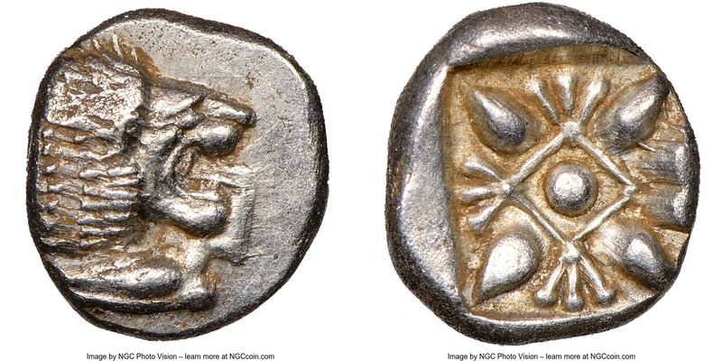 IONIA. Miletus. Ca. late 6th-5th centuries BC. AR obol (10mm, 1.12 gm). NGC MS 5...