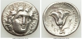 CARIAN ISLANDS. Rhodes. Ca. 250-205 BC. AR didrachm (20mm, 6.64 gm, 1h). VF, scuff. Ca. 250 BC. Radiate head of Helios facing, turned slightly right, ...
