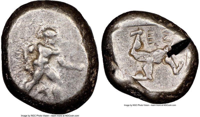 PAMPHYLIA. Aspendus. Ca. mid-5th century BC. AR stater (20mm, 9h). NGC Choice Fi...