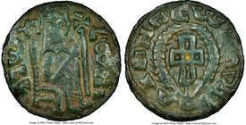 AXUMITE KINGDOM. Armah (ca. AD 625-650). AE gilt unit (19mm, 1.89 gm, 6h). NGC Choice VF 5/5 - 4/5. Ngs ‘rmH (Ge'ez), legend beginning at 8h, crowned ...