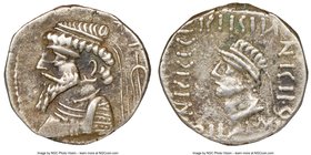 ELYMAIS KINGDOM. Kamnaskires V (ca. 54-32 BC). AR tetradrachm (27mm, 12h). NGC Choice VF. Seleucia ad Hedyphon. Diademed, draped bust of Kamnaskires V...