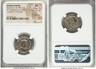 Maximian, first reign (AD 286-310 AD). BI antoninianus (22mm, 4.50 gm, 5h). NGC MS 5/5 - 4/5, Silvering. Antioch, 5th officina, ca. AD 285-295. IMP C ...