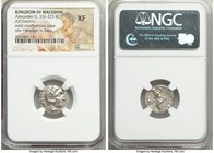 ANCIENT LOTS. Greek. Macedonian Kingdom. Ca. 336-323 BC. Lot of two (2) AR drachms. NGC XF. Includes: (2) Alexander III the Great (336-323 BC), Zeus s...