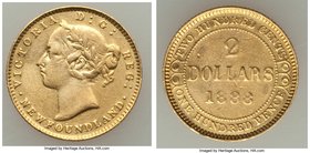 Newfoundland. Victoria gold 2 Dollars 1888 XF, London mint, KM5. 17.9mm. 3.31gm. Last year of issue for type. 

HID09801242017