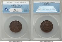 Newfoundland. Victoria Pair of Certified Assorted Multiple Cents ANACS, 1) Cent 1876-H - AU55 Details (Corroded), Heaton mint, KM1 2) 50 Cents "Narrow...