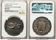 "Dominion of Canada Exhibition" silver Award Medal ND (1870) MS63 Prooflike NGC, LeRoux-1460. 41mm.

HID09801242017