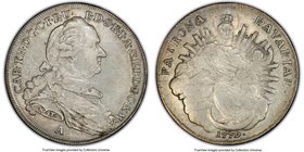 Pair of Certified Assorted Talers PCGS, 1) Bavaria. Karl Theodor Taler 1779-A - VF25, Dav-1967, KM563.2. 2) Prussia. Wilhelm I Taler 1861-A - MS63, Be...