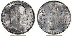 British India. Edward VII Rupee 1904-B MS62 PCGS, KM508. SW-7.25. Prid-200.

HID09801242017