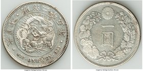 Pair of Uncertified Assorted Yen, 1) Meiji Yen Year 25 (1892) - XF, KM-YA25.3. 38.1mm. 26.94gm 2) Taisho Yen Year 3 (1914) - AU, KM-Y38. 37.9mm. 26.96...