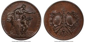 Confederation bronzed copper Specimen "Neuchatel Shooting Festival" Medal 1886 SP64 PCGS, Richter-951b. 47mm. Issued for the Neuchatel Cantonal shooti...