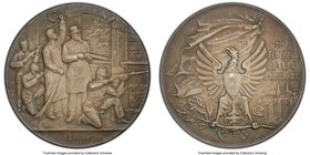 Confederation silver Matte Specimen "Neuchatel Shooting Festival" Medal 1898 SP65 PCGS, Richter-970c. Martin-526. 45mm. By F. Landry. Eagle standing f...