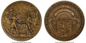 Confederation bronze Matte Specimen "Geneva Shooting Festival" Medal 1914 SP65 PCGS, Richter-753b. 45mm. For the Centennial Cantonal Shooting Festival...