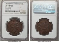 Republic Centavo 1852-H AU Details (Cleaned) NGC, Heaton mint, KM-Y3.2. Heaton written out below bust. Violet toning over orange colored recesses. 

H...