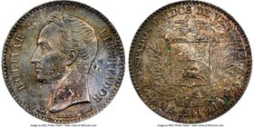 Republic Bolivar 1911 UNC Details (Stained) NGC, KM-Y22. Despite being stained, this coin has a unique appearance that is still very eye appealing.

H...