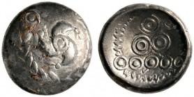 Keltische Münzen 
 Westliches Deutschland 
 Hessen/Rheinland-Pfalz 
 Silberstater (Regenbogenschüsselchen), Typ &quot;Nordgruppe&quot; 1. Jh. v.Chr...