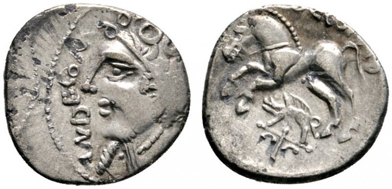 Keltische Münzen 
 Gallia 
 Carnutes 
 Quinar ca. 55 v. Chr. Büste nach links...