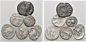 Keltische Münzen 
 Gallia 
 Haedui 
 Lot (6 Stücke): Quinare. Wie vorher (2x LT 4805). Dazu ein unbestimmter Quinar, wohl eine süddeutsche Imitatio...