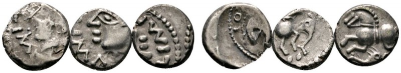 Keltische Münzen 
 Gallia 
 Lingones/Leuci 
 Lot (3 Stücke): Quinare. Wie vor...