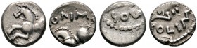 Keltische Münzen 
 Gallia 
 Lingones/Leuci 
 Lot (2 Stücke): Quinare. Wie vorher. LT 9025.
 dezentriert, sehr schön