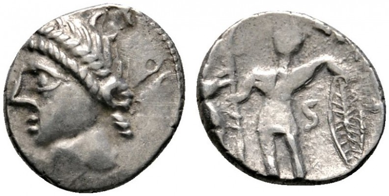 Keltische Münzen 
 Gallia 
 Pictones (Poitou) 
 Quinar ca. 55 v. Chr. Ähnlich...