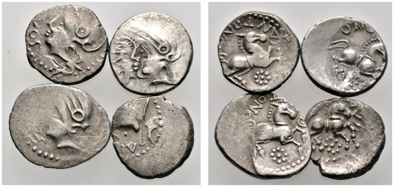 Keltische Münzen 
 Gallia 
 Santones 
 Lot (4 Stücke): Quinare Wie vorher. LT...