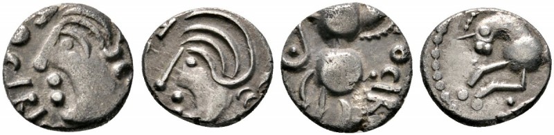 Keltische Münzen 
 Gallia 
 Sequani 
 Lot ( 2 Stücke): Quinare ca. 55 v. Chr....