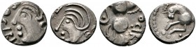 Keltische Münzen 
 Gallia 
 Sequani 
 Lot ( 2 Stücke): Quinare ca. 55 v. Chr. Romakopf nach links, davor TOGIRIX / Pferd nach links, darüber TOGIR....