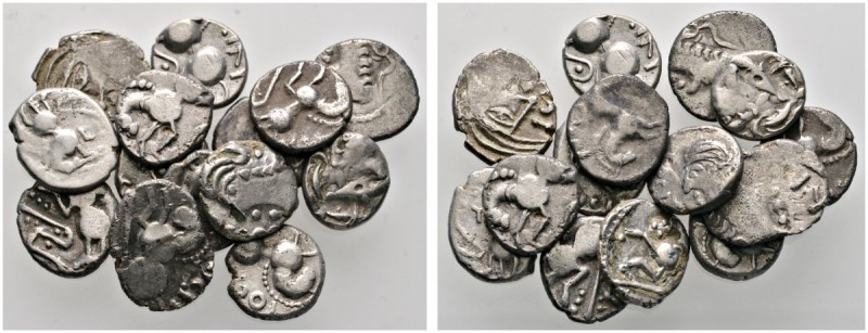Keltische Münzen 
 Gallia 
 Sequani 
 Lot (14 Stücke): Quinare. Wie vorher (7...