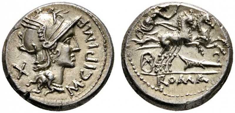 Römische Münzen 
 Römische Republik 
 M. Cipius M.f. 115 oder 114 v. Chr 
 De...