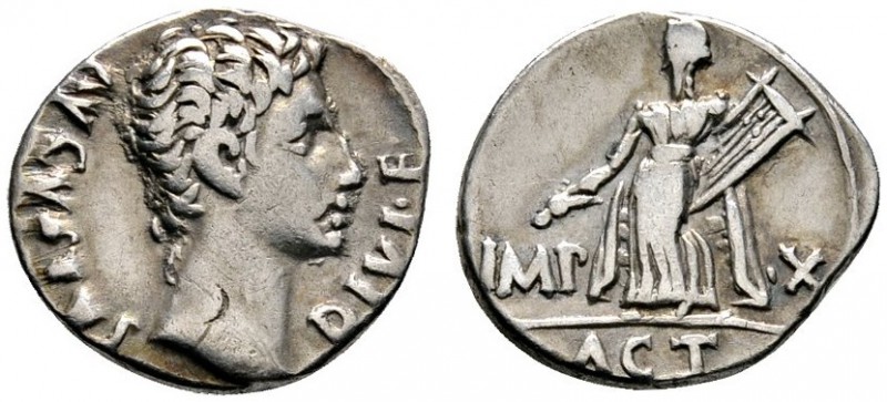 Römische Münzen 
 Kaiserzeit 
 Augustus 27 v. Chr. -14 n. Chr 
 Denar 15-13 v...