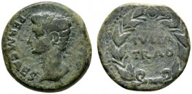 Römische Münzen 
 Kaiserzeit 
 Augustus 27 v. Chr. -14 n. Chr 
 AE-25 mm (Provinzialprägung für Hispania) -Iulia Traducta-. PERM CAES AVG. Bloße Bü...