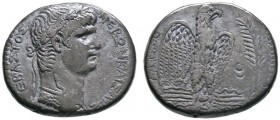 Römische Münzen 
 Kaiserzeit 
 Nero 54-68 
 Tetradrachme (Provinzialprägung für Syria) -Antiochia-. Belorbeerte Büste nach rechts / Adler mit aus­g...